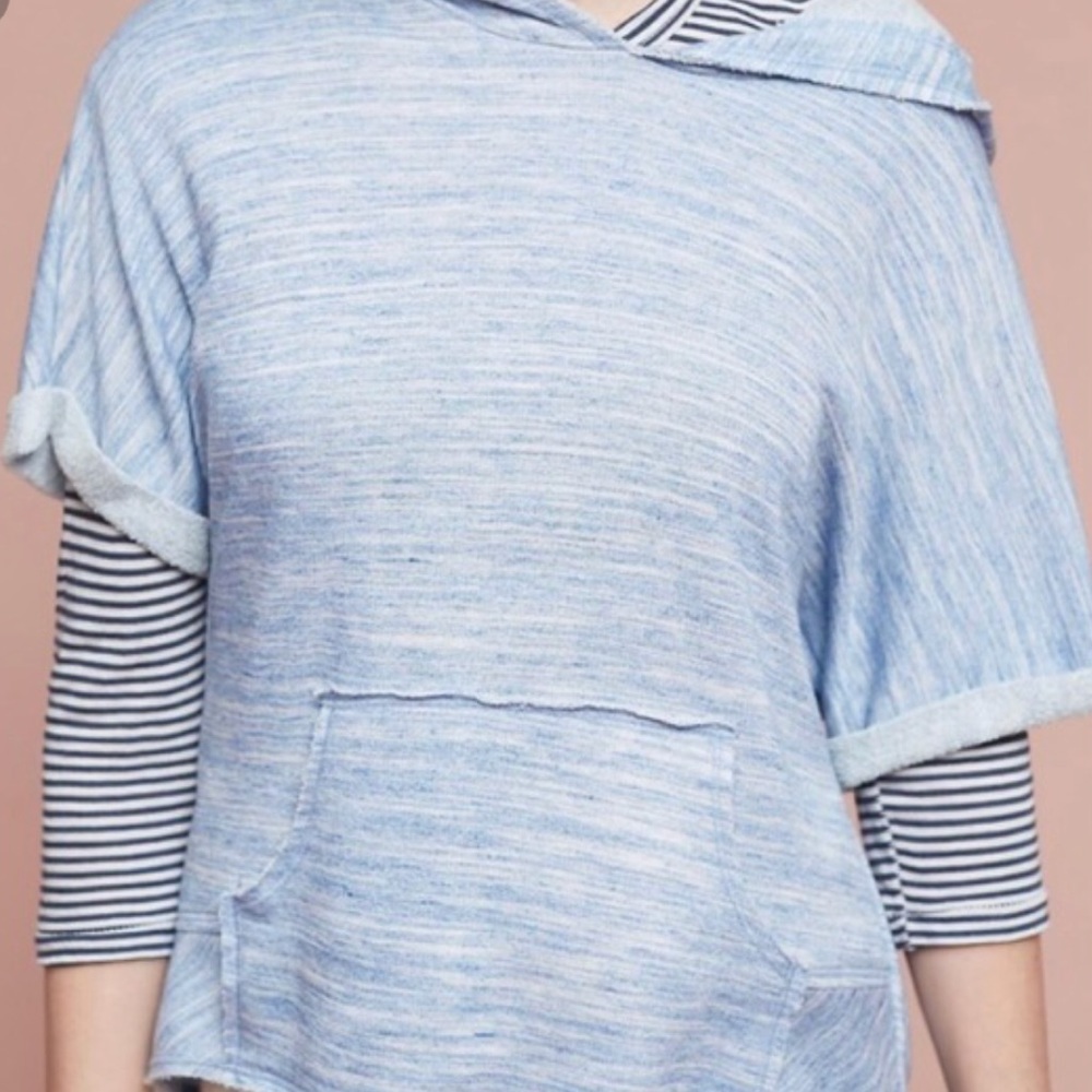 Short Sleeved Cropped Hoodie